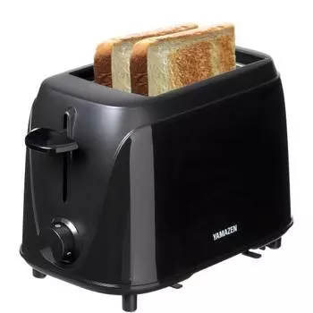 Yamazen Toaster, Pop-up Toaster, 2 Pieces, Toast, Compact, Living Alone, Browning Adjustment Function, 6 Pieces, 8 Pieces, Black YUE-750(B)