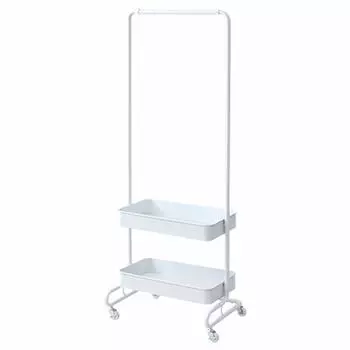 YAMAZEN Trolley Hanger, White, 2-Tier Basket, LTH-2B(WH) белый