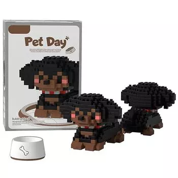 YAMOXLS блок маленький размер Thun милый кот собака сборка милый ручная работа DIY подарок ребенок взрослый Поставляется с инструкциями украшения (К210 такса)