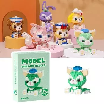 YAMOXLS блоки маленькие мультяшки милые ручная сборка своими руками украшение подарок для детей взрослых инструкция в комплекте (МЖМ-007)