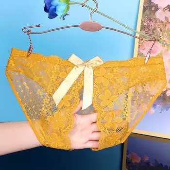 Yan Beiwei 3D Bow Дышащее Полое Знойное Сексуальное Женское Нижнее Белье 634 XL