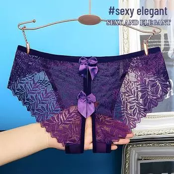 Yan Beiwei Кружевные трусики с открытой ластовицей больших размеров для женщин до 180 цзинь - Дышащее, сексуальное нижнее белье 574 M
