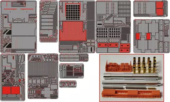 Yan Model American M40 155mm Gun Super Detail Set Plastic Model Parts YANPE35142 1/35 Self-Propelled (for Tamiya)