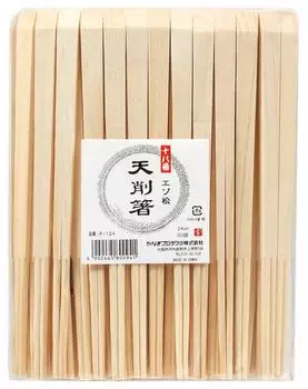 Yanagi Products Commercial Use Disposable Chopsticks Juhachiban Ezo Pine Chopsticks 24cm 100 servings Ten-shaved P-124