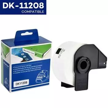 Yance 1 рулон DK-11208 Совместимый термопринтер Brother DK 11208 DK 208 Вырезанные стандартные адресные этикетки для QL570 QL700
