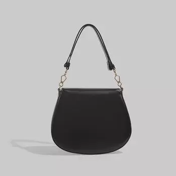 Yang Shulin Elegant 2024 Tofu Saddle Bag - Шикарная легкая роскошная женская сумка через плечо 23*7*20cm чёрный