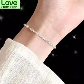 Yanhui Новый 925 стерлингового серебра гипсофила регулируемый браслет и браслет для женщин изысканные модные ювелирные изделия свадебный подарок на вечеринку Sl064