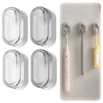 YANHUILAY Toothbrush Wall Mounted of Toothbrush Toothbrush Holder with Storage for floating Space No Drilling Easy to Wash Bathroom Storage Holder,