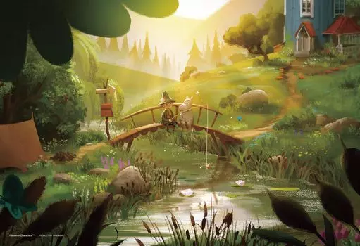 Yanoman 1000 Piece Jigsaw Puzzle MOOMIN The Last Dragon in the World [Compact Piece] (26x38cm)