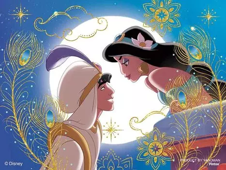 Yanoman 150 деталей пазла Petit Paris Clear Series Disney Shining Moonlit Night Запросить часть Почтовая открытка с мольбертом (7,6x10,2см) 2308-11