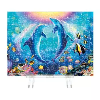 Yanoman 150 деталей пазла Petit Paris Clear Jigsaw Puzzle LASSEN Pas de Deux Клей не требуется Рамка не требуется Мини-мольберт в комплекте Открытка с просьбой о детали