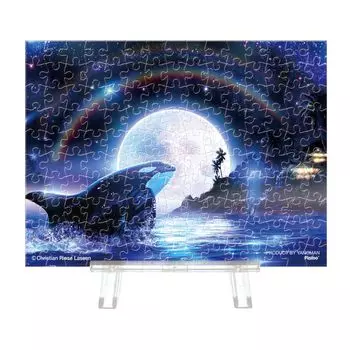 Yanoman 150 деталей пазла Petit Paris Clear Jigsaw Puzzle LASSEN Orka Moon III Клей не требуется Рамка не требуется Мини-мольберт в комплекте Открытка с запросом деталей