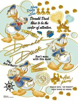 Yanoman 300 Piece Jigsaw Puzzle Disney Colorful Gold Donald Duck Puchi x [Bubble Light] (16.5 21.5cm)