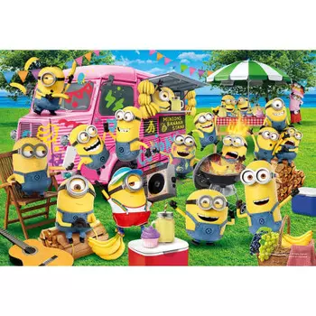 Yanoman 300 Piece Jigsaw Puzzle Minions Hachamecha Garden Party (26x38cm)