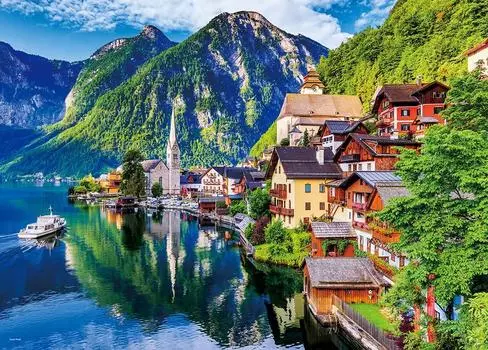 Yanoman 500 Piece Jigsaw Puzzle Beautiful Lakeside Hallstatt (Austria) (38x53cm)