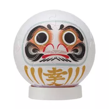 Yanoman 60 Piece Pazukororin Jigsaw Puzzle Pazukororin White Daruma No glue required Comes with pedestal Piece request postcard included (Diameter