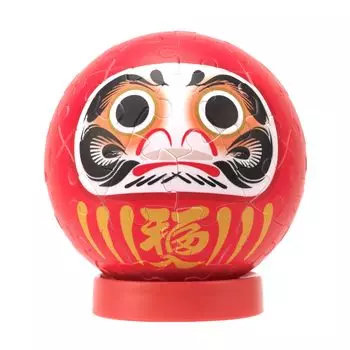 Yanoman 60 Piece Pazukororin Jigsaw Puzzle Pazukororin Red Daruma No glue required Comes with pedestal Piece request postcard included (Diameter