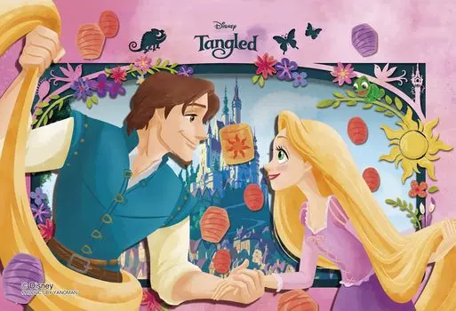Yanoman 70 Piece Jigsaw Puzzle Precious Rapunzel on the Tower Art Fantasy/Disney [Prism Petit] (10x14.7cm)