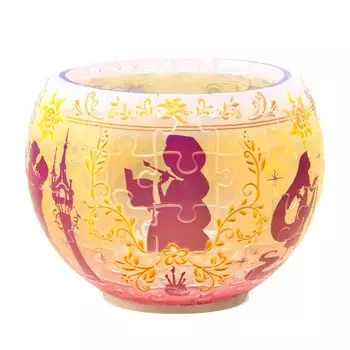 Yanoman 80 деталей пазл абажур пазл Disney Aurora Glass Rapunzel Запрос детали Почтовая открытка с эксклюзивной светодиодной основой (10x14,7см) 2201-67