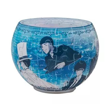 Yanoman 80 Piece Jigsaw Puzzle Detective Conan The Truth in Blue x 10 x [Lampshade Puzzle] (7 10cm) 2201-66