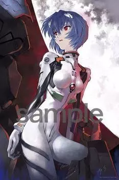 Yanoman in 1000 Piece Jigsaw Puzzle Evangelion EVA Rei Ayanami Plug Suit Piece Request Postcard with Glue and Spatula [Made Japan] (50x75cm) 10-1337