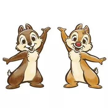 Яноман в пазле-силуэте Disney из 269 деталей, в комплект входит открытка с просьбой о добавлении деталей [Сделано в Японии] - Чип и Дейл- (32,9x44,2см) 31-07 клей,