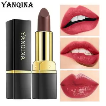 YANQINA Черная роза Губная помада Теплый градиент Стойкий цвет Увлажняющая помада, меняющая цвет Губная помада 3.2g