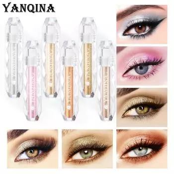 YANQINA Pearl Light-жидкие тени для глаз лежащего шелковичного червя, блестящие жидкие блестки, яркие жидкие тени для век, сценические слезы русалки