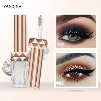 YANQINA жидкие тени для век, водостойкие перламутровые тени для макияжа глаз, увлажняющие жидкие тени для век 04#