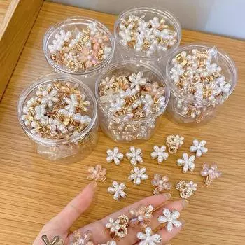 YANRONG 1 компл., сплав, мини-жемчуг, женские воздушные когти, маленькие когти для волос, детские милые заколки для волос, заколки для волос, модные матовые аксессуары для волос