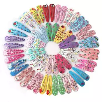 YANRONG 50 шт. металлические заколки для волос с принтом бабочки и капельками для девочек, модная заколка для волос, зажим BB, детские аксессуары для волос, заколки для волос