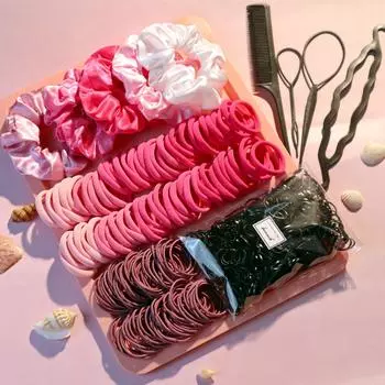 YANRONG 755 шт. аксессуары для волос для женщин набор бесшовные держатели для хвостиков разнообразные резинки для волос повязки для волос резинки для волос 755PCS