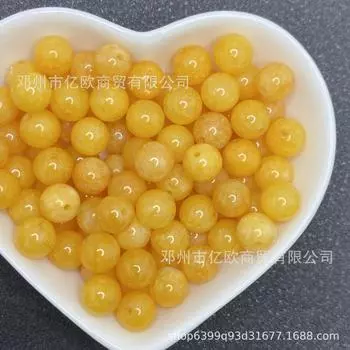 Янтарь Нефрит Куриный жир Желтый Кристалл Круглые Бусины для DIY Изготовления Ювелирных Изделий - Аксессуары Мульти-Сокровище 6mm