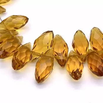 Янтарь золотистый 1 нить сверкающий каплевидный стеклянный бисер ассорти упаковка граненый ограненный каплевидный ювелирные изделия Briocut Creocut аксессуары детали ювелирные изделия 12 мм 13 мм
