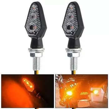 Янтарный 2 шт. аксессуары для мотоциклов универсальные мото индикаторные лампы передние задние указатели поворота 12 В светодиодные указатели поворота transparent cover