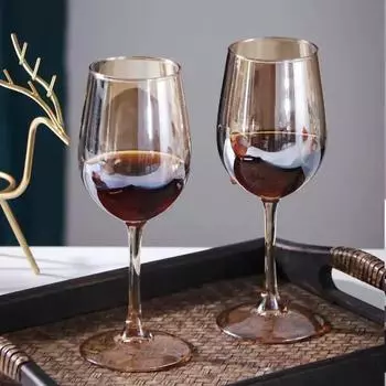 Янтарный бокал для красного вина Хрустальный бокал для вина Свадебные бокалы для шампанского для напитков Бокал для вина Оригинальные бокалы для коктейлей Набор чашек 350ml