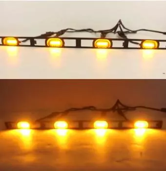 Янтарный передний бампер, решетка капота, светодиодные фонари с жгутом проводов для Tacoma 2012-2015