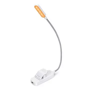 Янтарный светильник для чтения, мини-USB, светодиодный, перезаряжаемый, гибкий, ночник, накладной, настольная лампа, лампа для чтения, для путешествий, спальни, книги