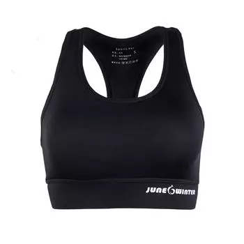 Yao Han Qi Plus size Chubby Girl Sports Underwear Women Shockproof Running Push up No Steel Ring Bra Yoga Pilates Vest Black L
