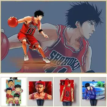 Япония Аниме Рисунок Slam Dunk Плакаты Каэде Рукава Баскетбол Спорт Холст Картина Гостиная Настенная картина для домашнего декора 21x30cm No Framed