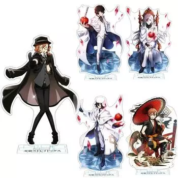 Япония Бунго Бродячие Собаки Аниме Фигурка Акриловая Подставка Модель Игрушки Яд Яблоко Дазай Осаму Накахара Чуя Акутага Декор Для Стола Коллекционный 1
