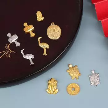 Япония Храм Сидзуйя Асакуса Счастливая Золотая Серебряная Черепаха Денежная Жаба Журавль Благоприятный Омори Чжаофу Молящийся Удача Характеризующий Удачу И Богатство 01