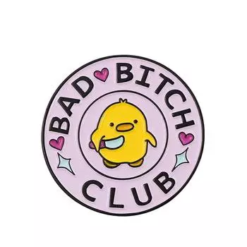 Япония и Южная Корея, креативная тенденция, милая эмалированная брошь в стиле желтой утки с изображением животных, аксессуары, джинсовый значок B