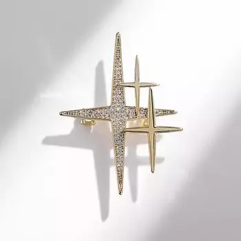 Япония и Южная Корея персонализированная брошь в виде звезды, креативная ниша, высококачественный дизайн Sense, булавка Sense, антибликовая пряжка, аксессуары для костюмов