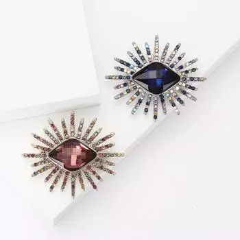 Япония и Южная Корея Простая модная брошь в виде звезды из сплава со стразами Изысканная и универсальная женская брошь для пальто и корсажа