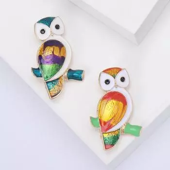 Япония и Корея мода универсальный сплав капает масло мультфильм милый универсальный маленький свежий сова брошь
