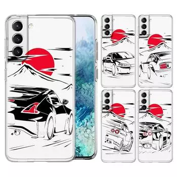 Япония JDM спортивные автомобили мужской мужской чехол для телефона для Samsung Galaxy S22 S21 S20 FE Ultra 5G S10 S10E S9 S8 Plus Note 10 20 прозрачный чехол Samsung S8