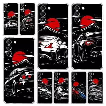 Япония JDM спортивные автомобили мужской мужской чехол для телефона для Samsung Galaxy S22 S21 S20 FE Ultra 5G S10 S10E S9 S8 Plus Note 10 20 прозрачный чехол Samsung S20 FE
