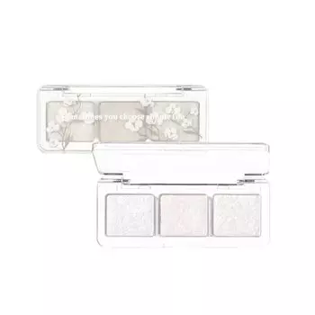 Япония Официальный LEEMEMBER 3 Color Flora Eye Palette Eye Shadow Glitter Daily Makeup Китайская косметика Хлопок (#JM07 Кристалл)