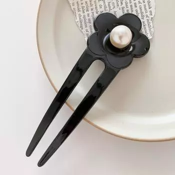 Япония Палочка для волос Женские заколки для волос Элегантные цветы Жемчуг U-образная ацетатная заколка для волос Палочки для волос для девочек Аксессуары для волос Новинка